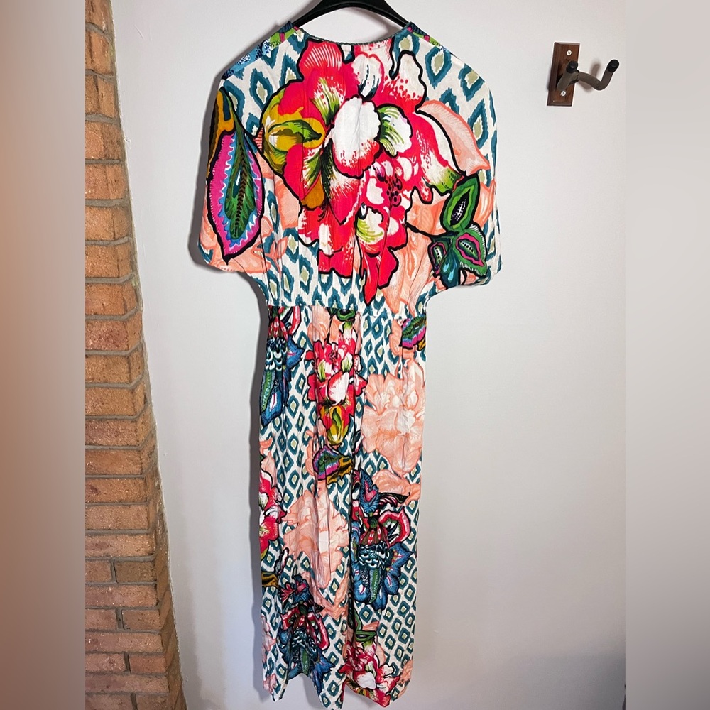 Anthropologie BLNK Kimono Multicolor Midi Dress - Picture 3 of 3